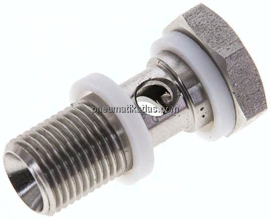 Hohlschraube, 1-fach G 1/8"-24mm, 1.4571
