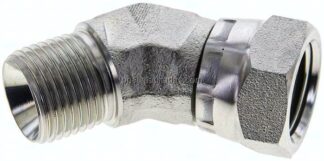 45°-Einschraubwinkel, 60°-Kegel, G 1/2", Stahl verzinkt