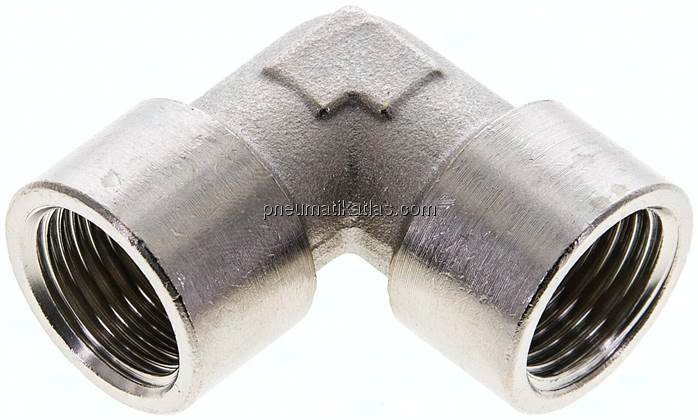 90°-Winkel G 1/2" (IG), Messing vernickelt