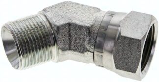 45°-Einschraubwinkel, 60°-Kegel, G 3/4", Stahl verzinkt