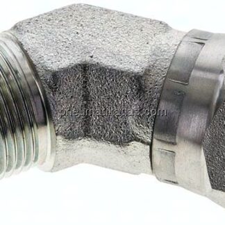 45°-Einschraubwinkel, 60°-Kegel, G 3/4", Stahl verzinkt