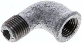 90°-Einschraubwinkel Rp 1/4"(IG)-R 1/4"(AG), Temperguss verzinkt