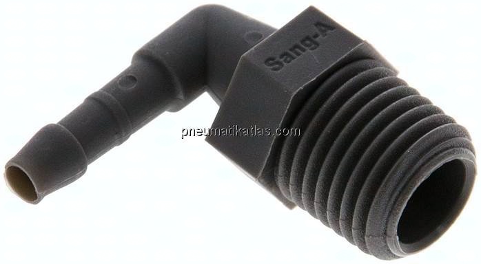 Winkel-Gewindetülle R 1/4"-4mm, PA 6