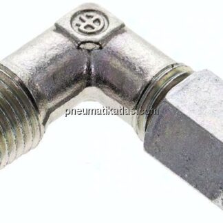 Winkel-Schneidringverschraub. NPT 1/4"-6 L (M12x1,5), Stahl verzinkt