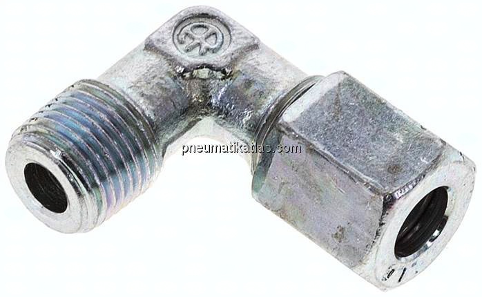 Winkel-Schneidringverschraub. R 1/8"-6 LL (M10x1), Stahl verzinkt