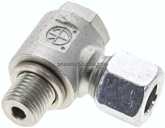 Winkel-Schwenkverschraubung M 14x1,5-10 L (M16x1,5), Stahl verzinkt