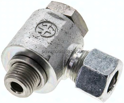Winkel-Schwenkverschraubung M 16x1,5-12 L (M18x1,5), Stahl verzinkt
