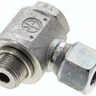 Winkel-Schwenkverschraubung M 18x1,5-12 S (M20x1,5), Stahl verzinkt