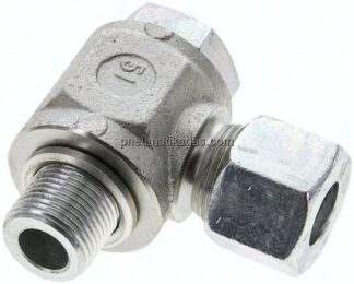 Winkel-Schwenkverschraubung M 20x1,5-14 S (M22x1,5), Stahl verzinkt