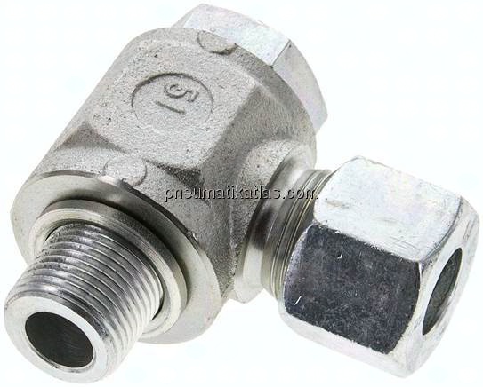Winkel-Schwenkverschraubung M 20x1,5-14 S (M22x1,5), Stahl verzinkt