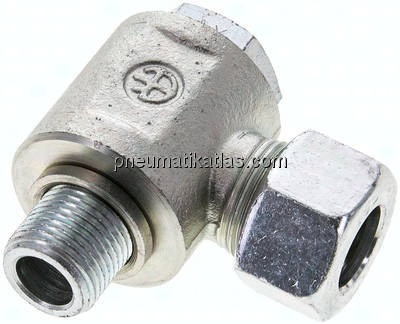 Winkel-Schwenkverschraubung M 18x1,5-15 L (M22x1,5), Stahl verzinkt