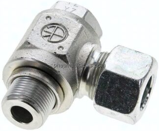 Winkel-Schwenkverschraubung M 22x1,5-16 S (M24x1,5), Stahl verzinkt