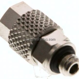 Gerade Verschraubung M 5-6x4mm, Messing vernickelt