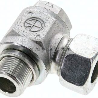 Winkel-Schwenkverschraubung M 22x1,5-18 L (M26x1,5), Stahl verzinkt