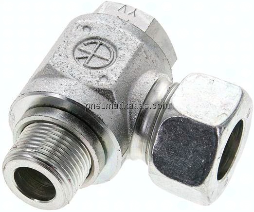 Winkel-Schwenkverschraubung M 22x1,5-18 L (M26x1,5), Stahl verzinkt