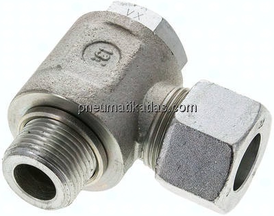 Winkel-Schwenkverschraubung M 27x2-20 S (M30x2), Stahl verzinkt