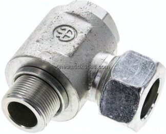 Winkel-Schwenkverschraubung M 26x1,5-22 L (M30x2), Stahl verzinkt