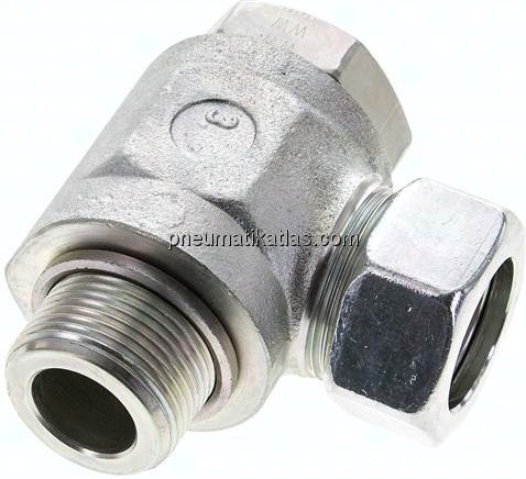 Winkel-Schwenkverschraubung M 33x2-28 L (M36x2), Stahl verzinkt