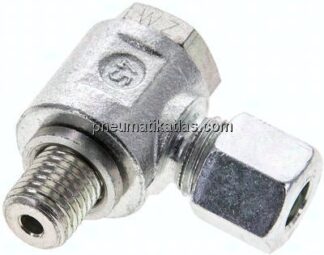 Winkel-Schwenkverschraubung M 12x1,5-8 L (M14x1,5), Stahl verzinkt