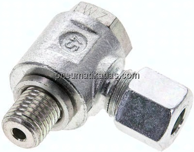 Winkel-Schwenkverschraubung M 12x1,5-8 L (M14x1,5), Stahl verzinkt