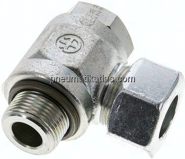 Winkel-Schwenkverschraubung G 1"-25 S (M36x2), Stahl verzinkt