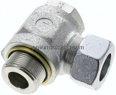 Winkel-Schwenkverschraubung G 1-1/4"-30 S (M42x2), Stahl verzinkt