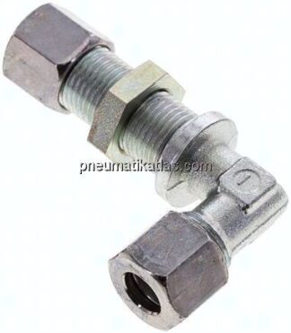 Winkel-Schott-Schneidringverschr. 10 L (M16x1,5), Stahl verzinkt