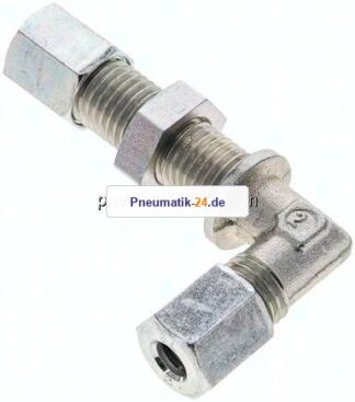 Winkel-Schott-Schneidringverschr. 6 L (M12x1,5), Stahl verzinkt