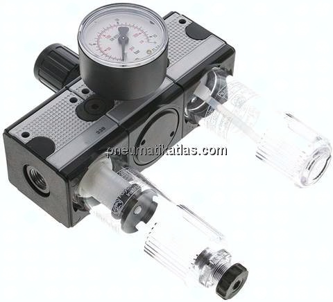 MULTIFIX Wartungseinheit (1), 3-tlg., G 1/4", 0,5 - 10 bar