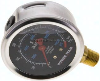 POWER-TEAM Manometer, 63 mm, NPT 1/4" AG, 0 - 690 bar