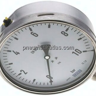 Chemie-Manometer senkrecht, 160mm, 0 - 10 bar