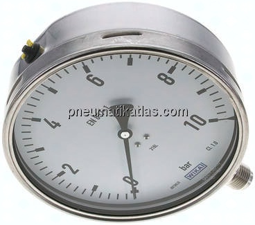 Chemie-Manometer senkrecht, 160mm, 0 - 10 bar