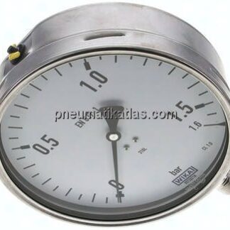 Chemie-Manometer senkrecht, 160mm, 0 - 1,6 bar