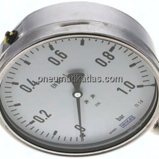 Chemie-Manometer senkrecht, 160mm, 0 - 1 bar