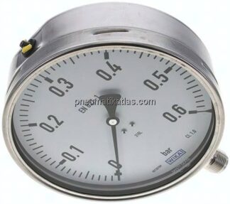 Chemie-Manometer senkrecht, 160mm, 0 - 0,6 bar
