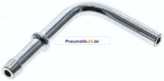 90°-Schlauchnippel Rohr 5, Schl. 4 - 5mm, Stahl verzinkt