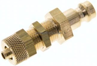 Schott-Kupplungsstecker (NW5) 6x4mm Schlauch, Messing