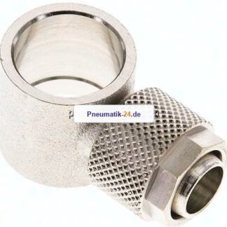 Verschraubung, L-Ringstück G 3/8"-12x10mm, Messing vernickelt