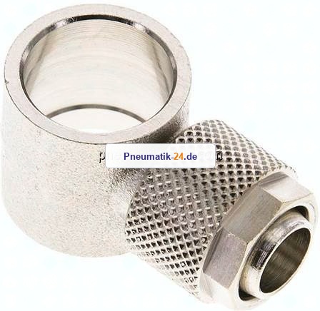Verschraubung, L-Ringstück G 3/8"-12x10mm, Messing vernickelt