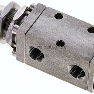 3/2-Wege (NC/NO)-Endschalter, G 1/4", Rolle, Edelstahl