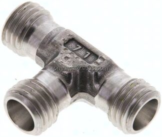 T-Schneidringverschraubung 6 L (M12x1,5), ohne Mutter & Schneidring, 1.4571