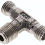 T-Schneidringverschraubung R 1/4"-6 L (M12x1,5), ohne Mutter & Schneidring, 1.4571
