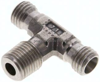 T-Schneidringverschraubung R 1/4"-6 L (M12x1,5), ohne Mutter & Schneidring, 1.4571