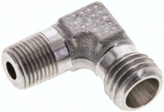 Winkel-Schneidringverschraub. R 1/8"-6 L (M12x1,5), ohne Mutter & Schneidring, 1.4571