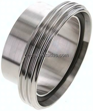 Gewindestutzen (Milchgewinde) Rd 110 x 1/4"-85,0mm, 1.4404