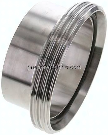 Gewindestutzen (Milchgewinde) Rd 130 x 1/4"-104,0mm, 1.4404
