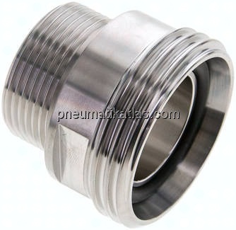 Gewindestutzen (Milchgewinde) Rd 58x1/6"-G 1-1/4", 1.4404