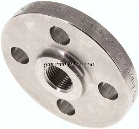 Gewindeflansch DN15-PN16 (DIN), Rp 1/2", DIN 2566, 1.4571