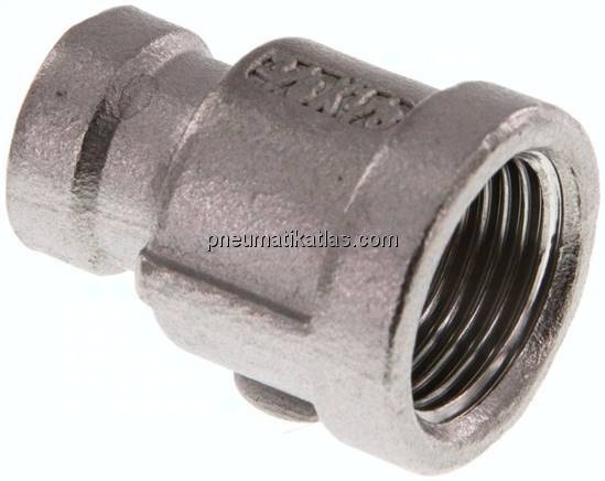 Rundmuffe Rp 3/8"-Rp 1/8", 1.4408