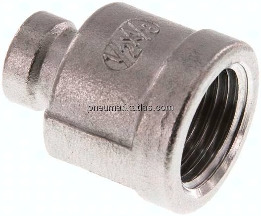 Rundmuffe Rp 1/2"-Rp 1/8", 1.4408